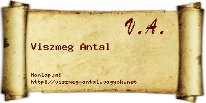 Viszmeg Antal névjegykártya